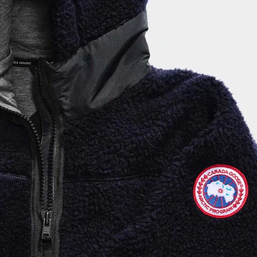 Canada Goose Atlantic Navy Simcoe Oversized Hoodie Kind High Pile Fleece - Picture 8 of 8